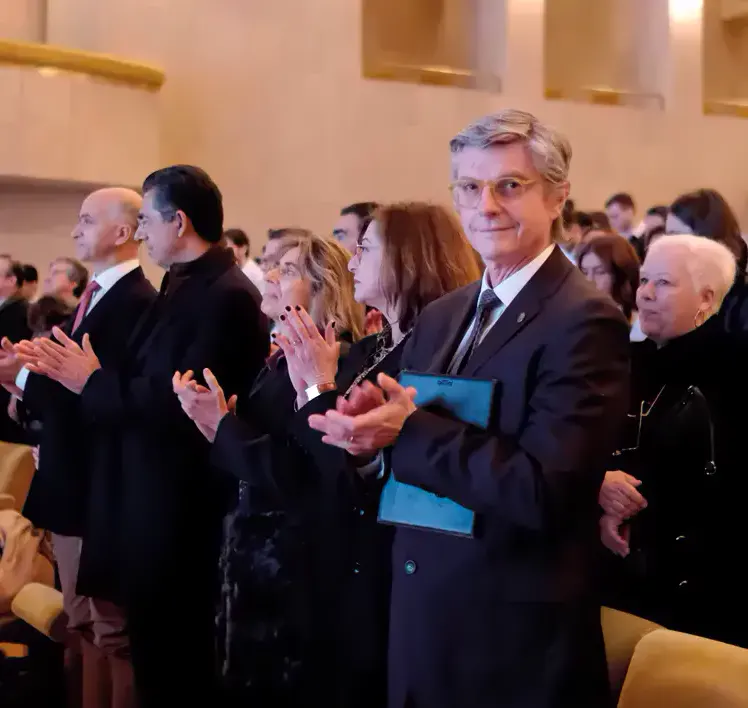 Na cerimónia do Compromisso de Honra de 2023, em Lisboa, acompanhado dos quatro presidentes dos colégios de especialidade da OMD